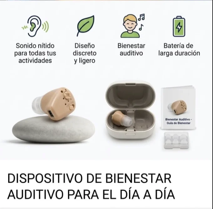Audifono de bienestar auditivo discreto